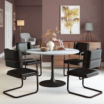 isabella gray dining table   