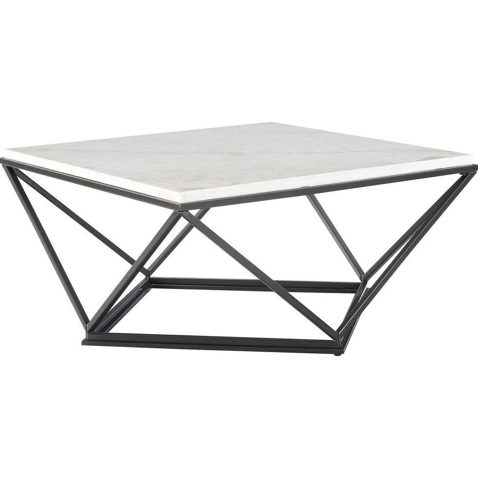 isadora white black coffee table   