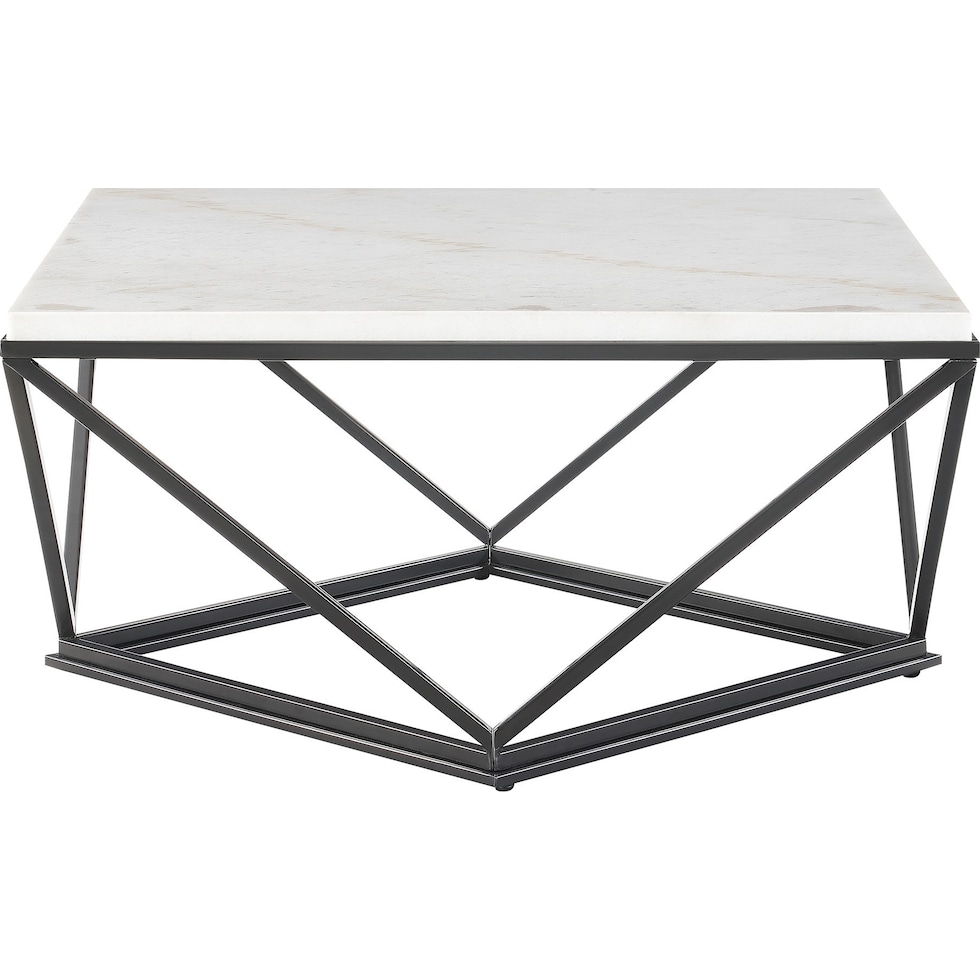 isadora white black coffee table   