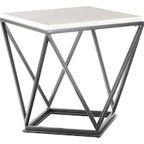 isadora white end table   