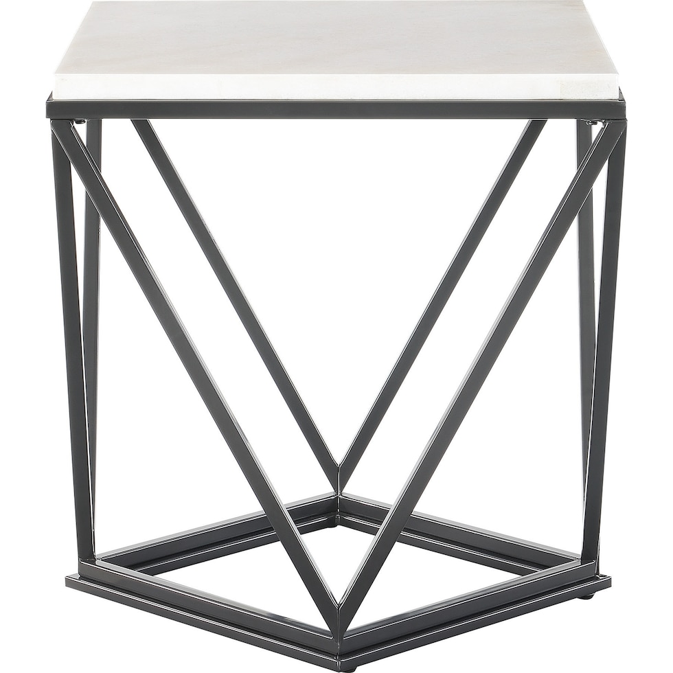 isadora white end table   