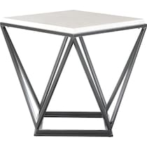 isadora white end table   