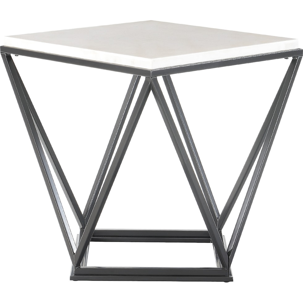 isadora white end table   