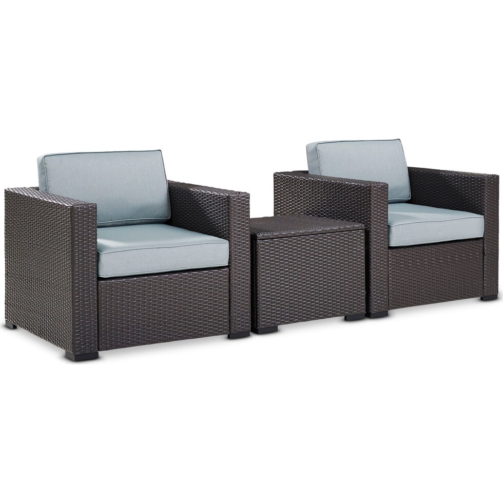 isla blue outdoor chair set   