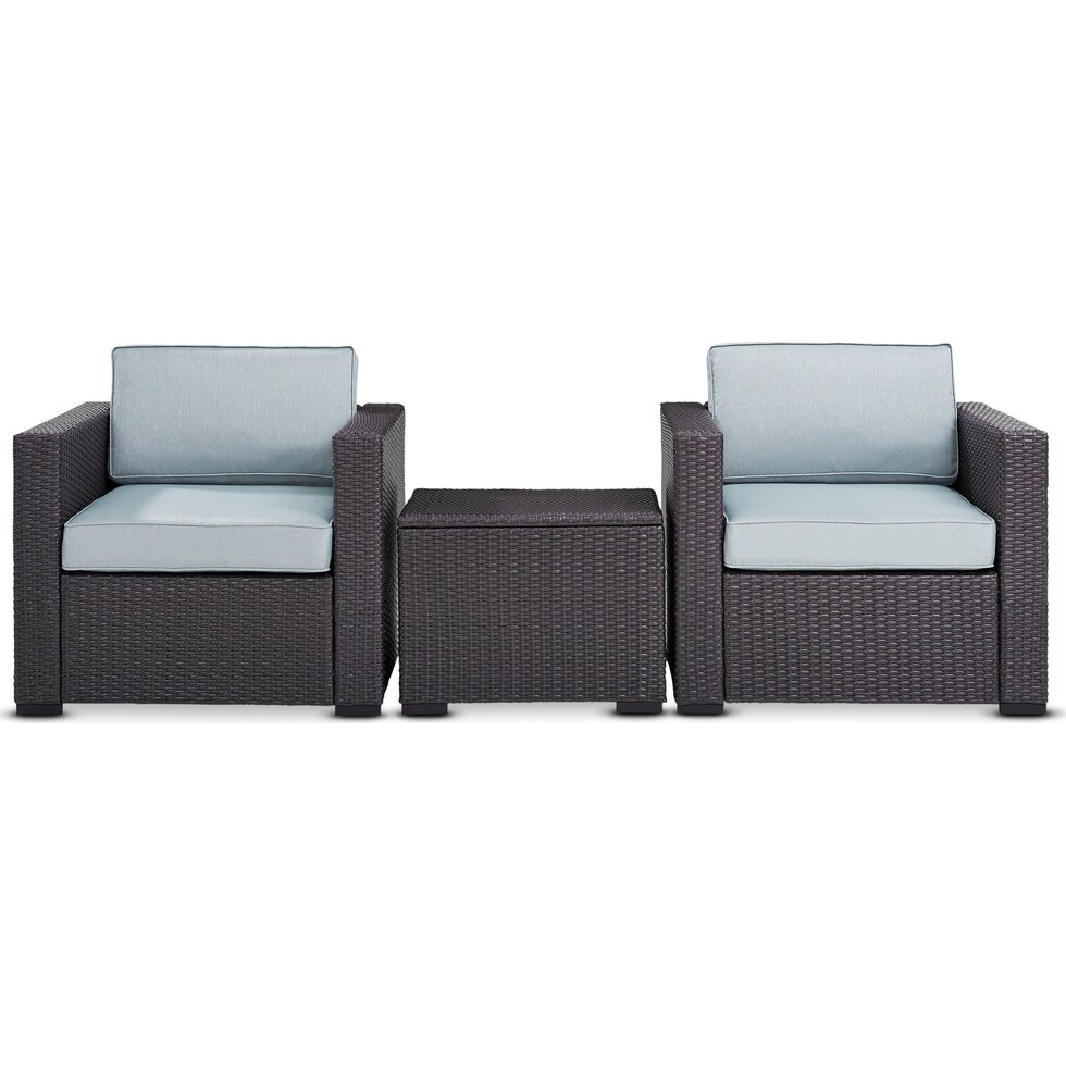 isla blue outdoor chair set   