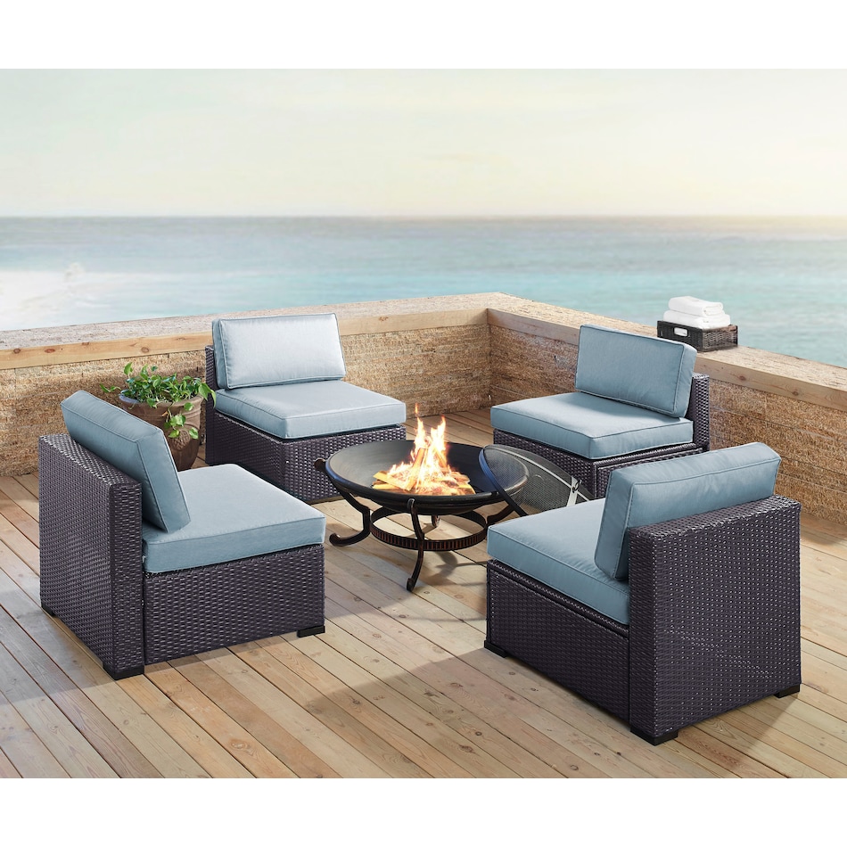 isla blue outdoor chair set   