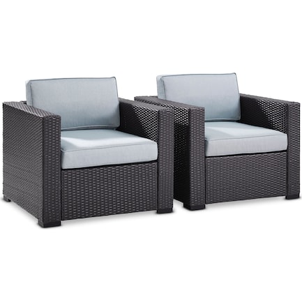 Isla Set of 2 Outdoor Chairs - Mist