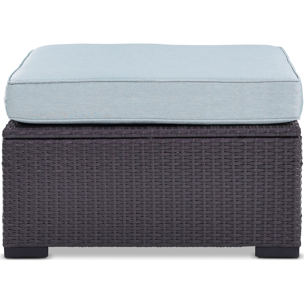 isla blue outdoor ottoman   