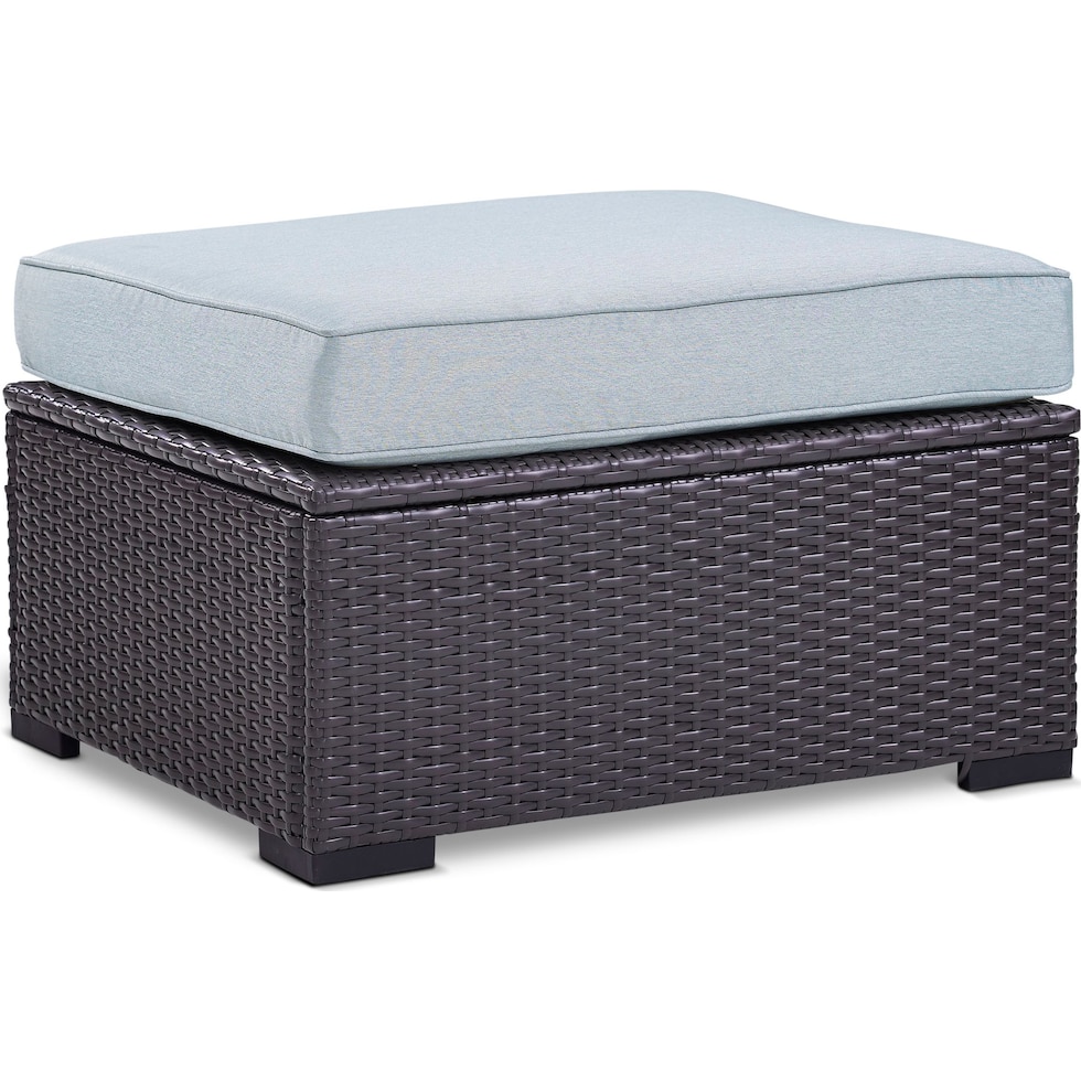 isla blue outdoor ottoman   