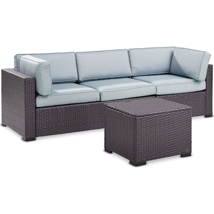 Isla 2-Piece Outdoor Sofa and Coffee Table Set