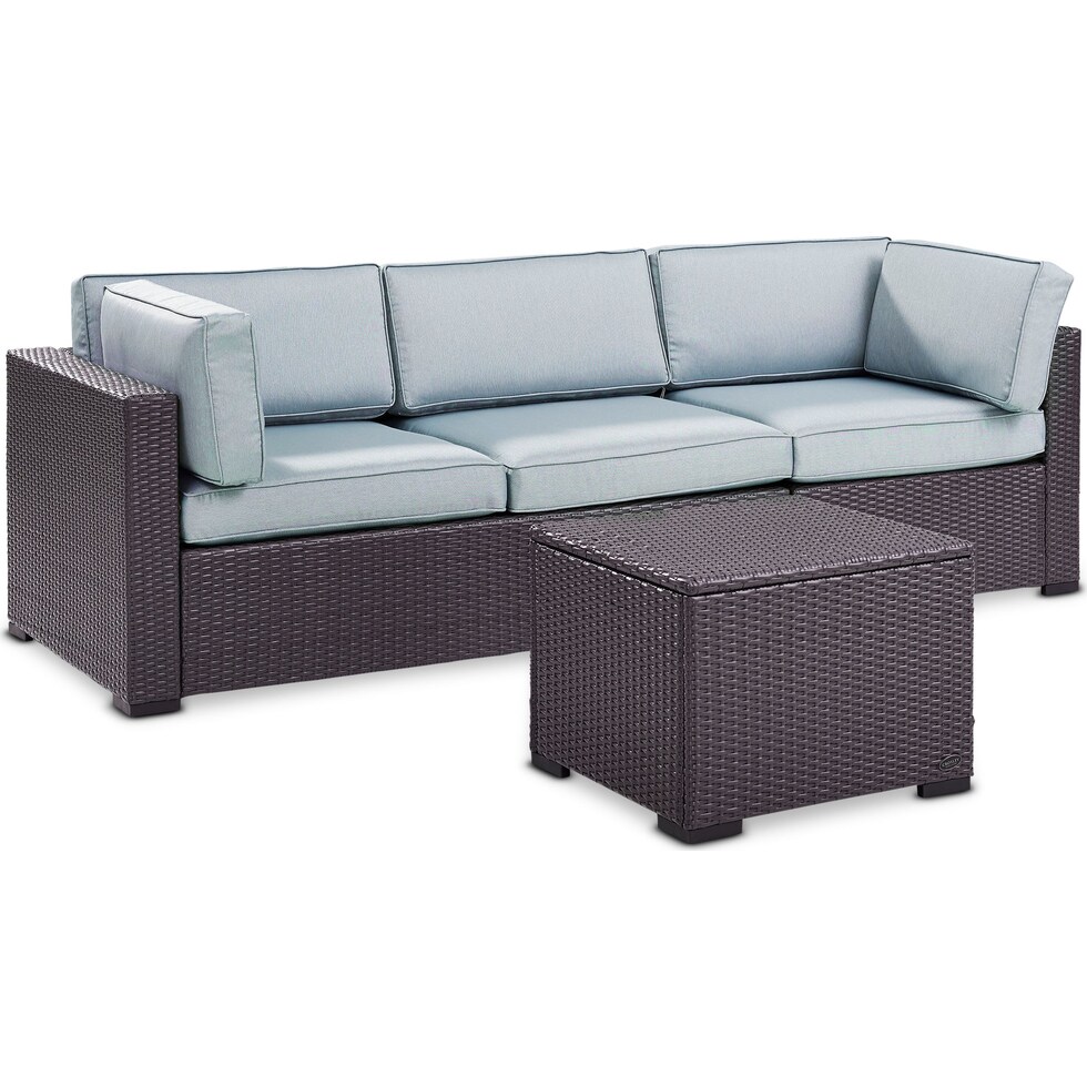 isla blue outdoor sofa set   