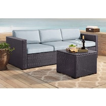 isla blue outdoor sofa set   
