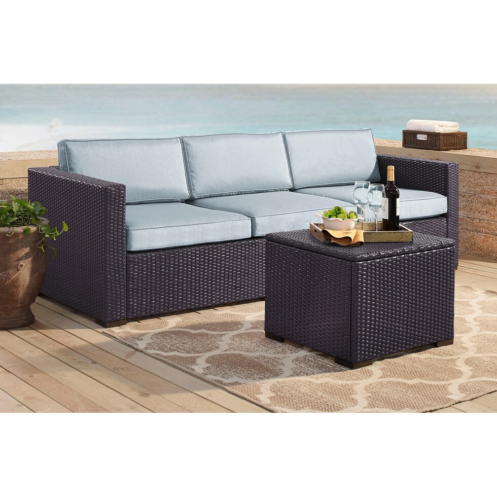 isla blue outdoor sofa set   
