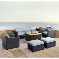 isla blue outdoor sofa set   