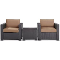 isla dark brown outdoor chair set   
