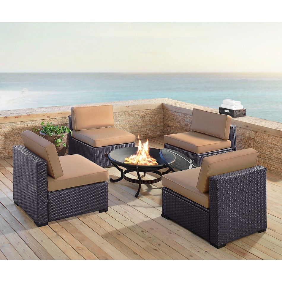 isla dark brown outdoor chair set   