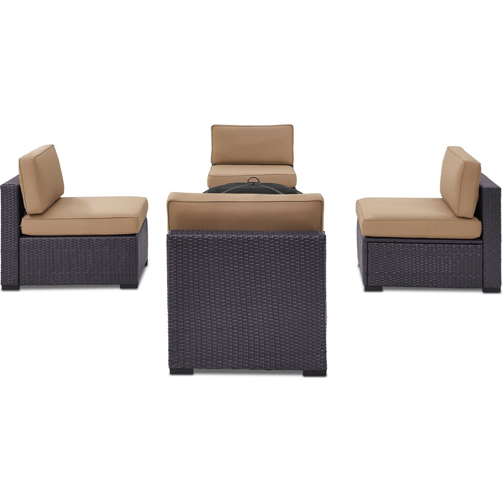 isla dark brown outdoor chair set   
