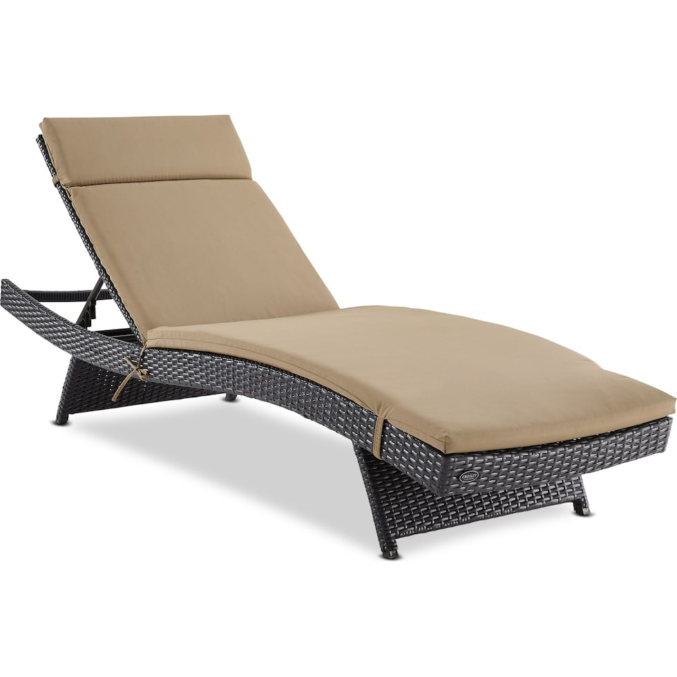 isla dark brown outdoor chaise   