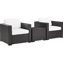 isla white outdoor chair set   