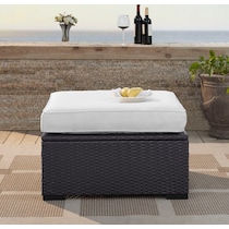 isla white outdoor ottoman   