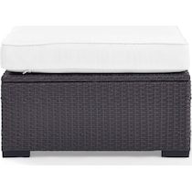 isla white outdoor ottoman   