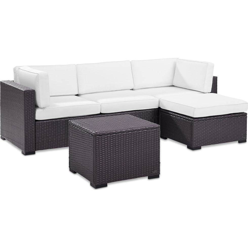 isla white outdoor sectional set   