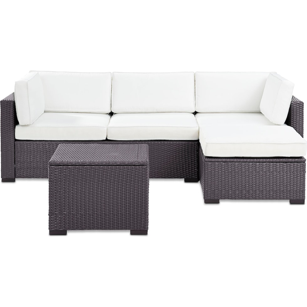 isla white outdoor sectional set   