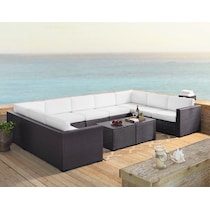 isla white outdoor sectional set   