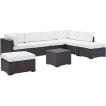 isla white outdoor sectional set   