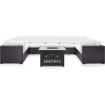 isla white outdoor sectional set   