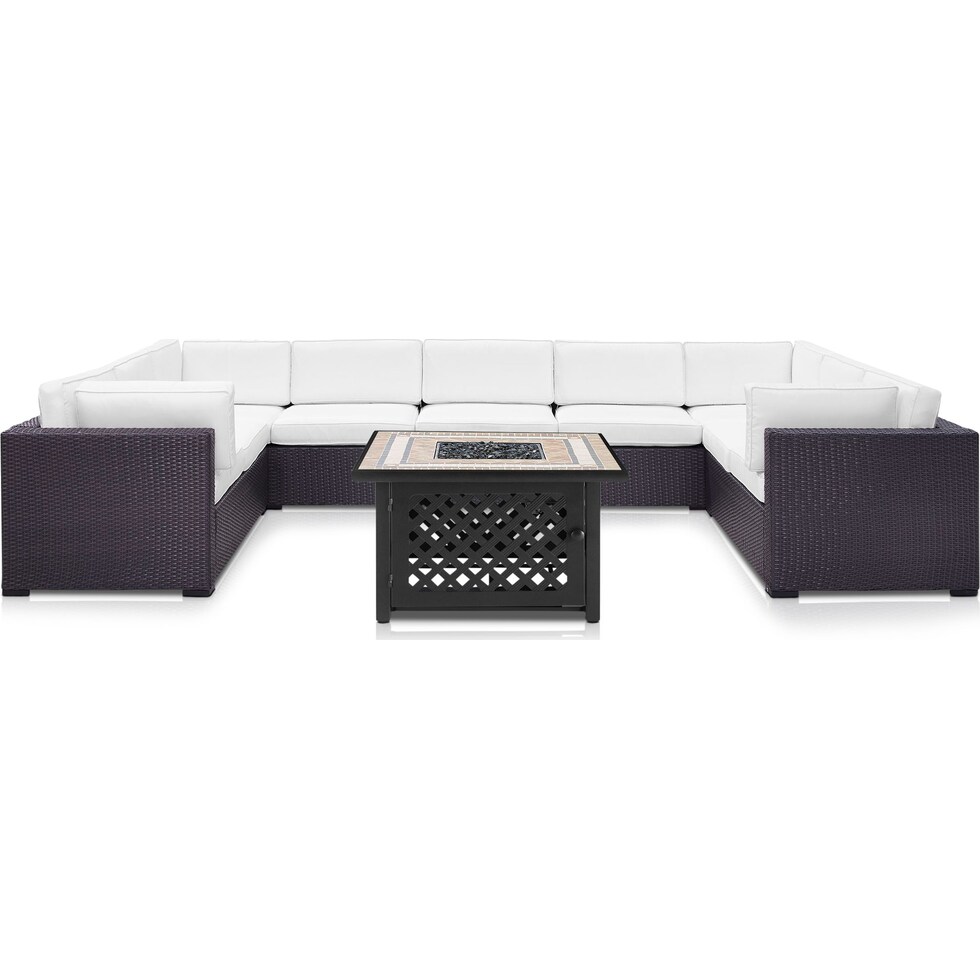 isla white outdoor sectional set   