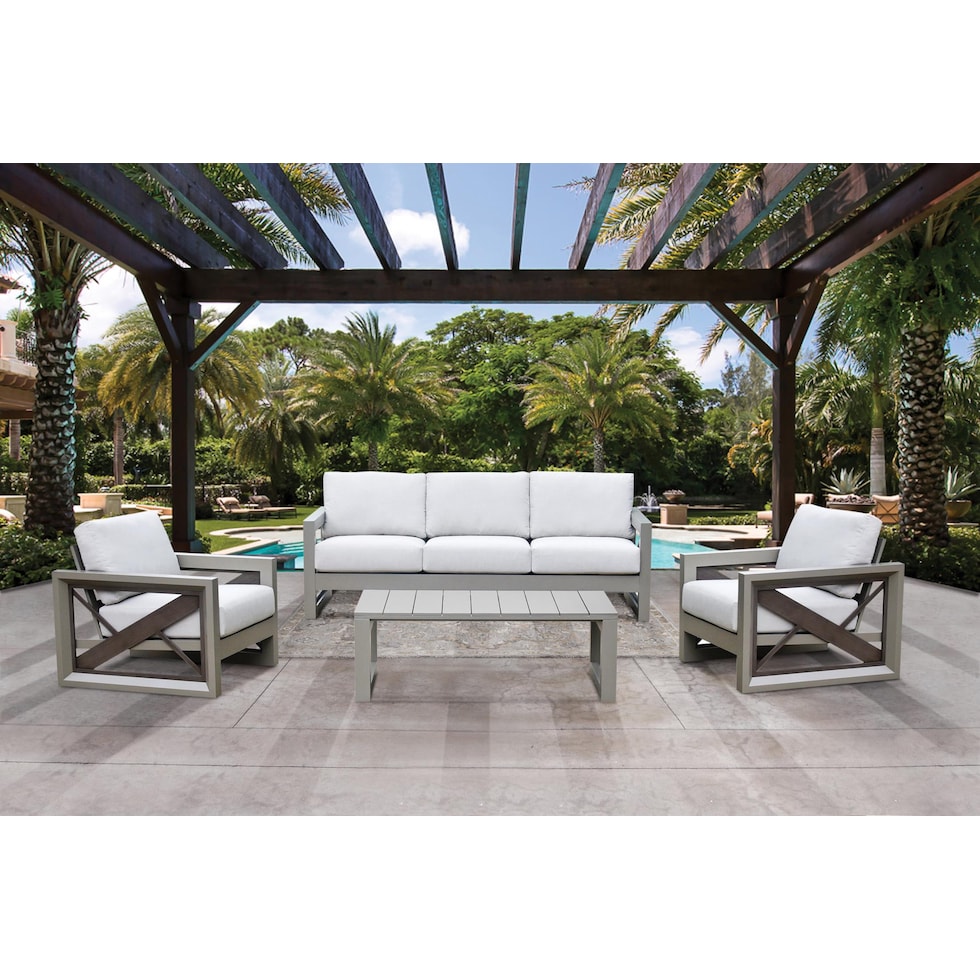 islander gray outdoor end table   