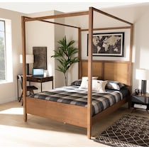 isolde dark brown king bed   