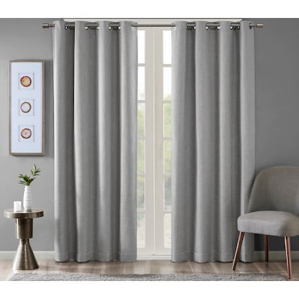 Ithaca 63" Blackout Curtain Panel - Gray