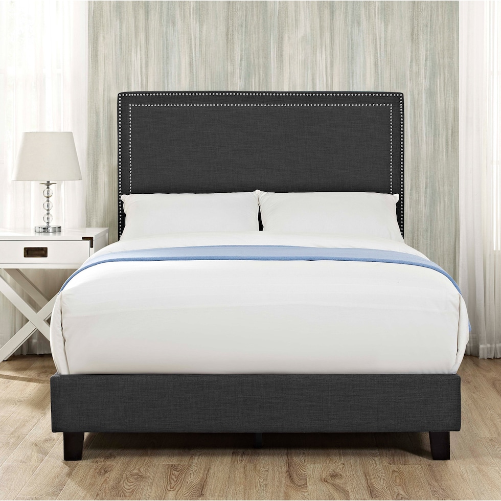 itzel gray full bed   