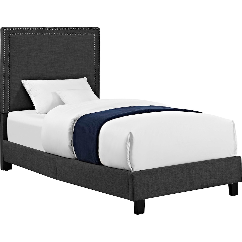 itzel gray twin bed   