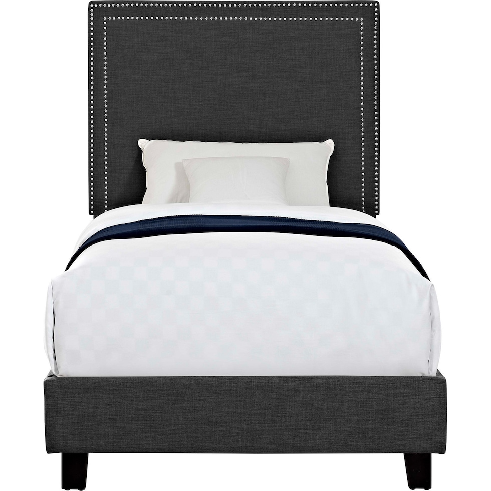 itzel gray twin bed   