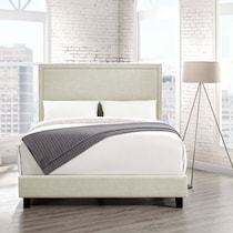 itzel white queen bed   