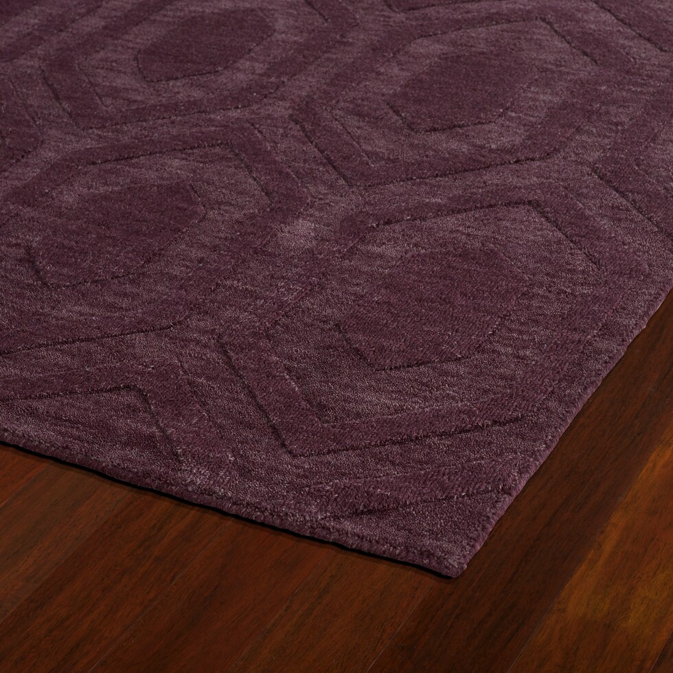 ives purple area rug  x    