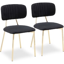 ivy black dining chair   