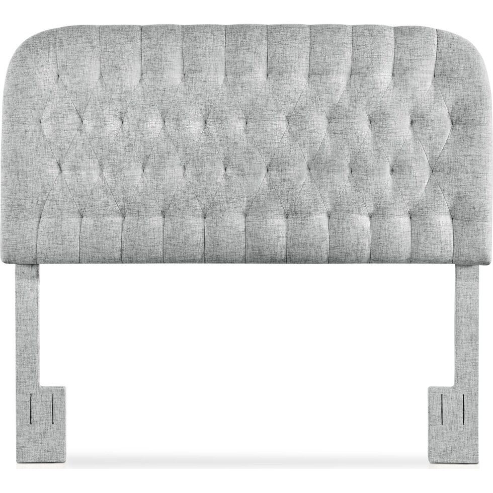 ivy gray full queen headboard   