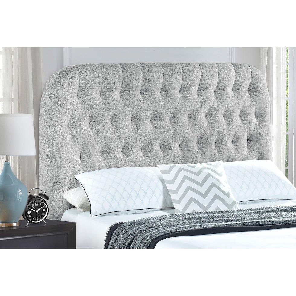 ivy gray full queen headboard   