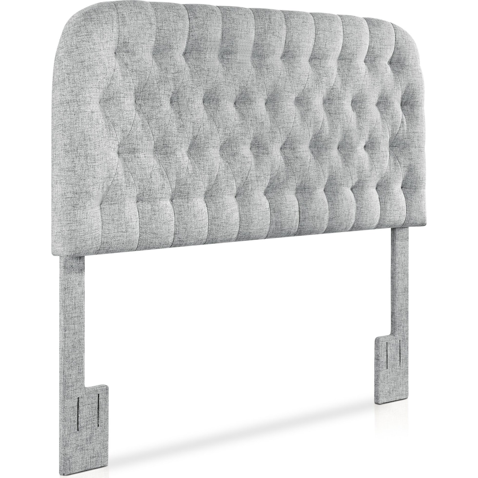 ivy gray full queen headboard   