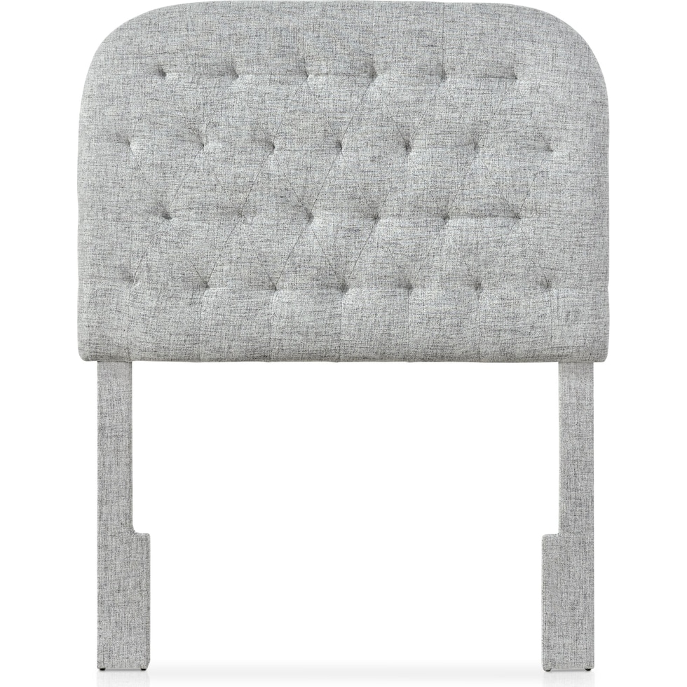 ivy gray twin headboard   