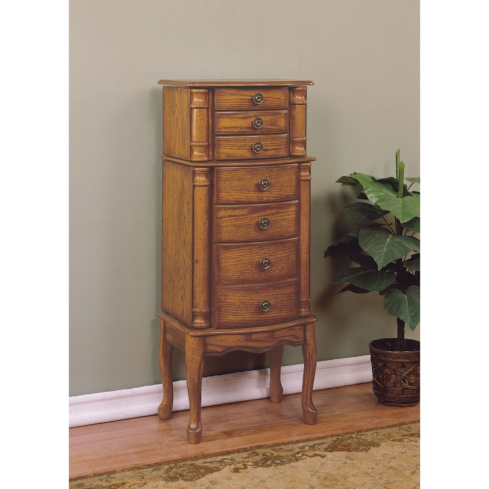 ivy light brown jewelry armoire   