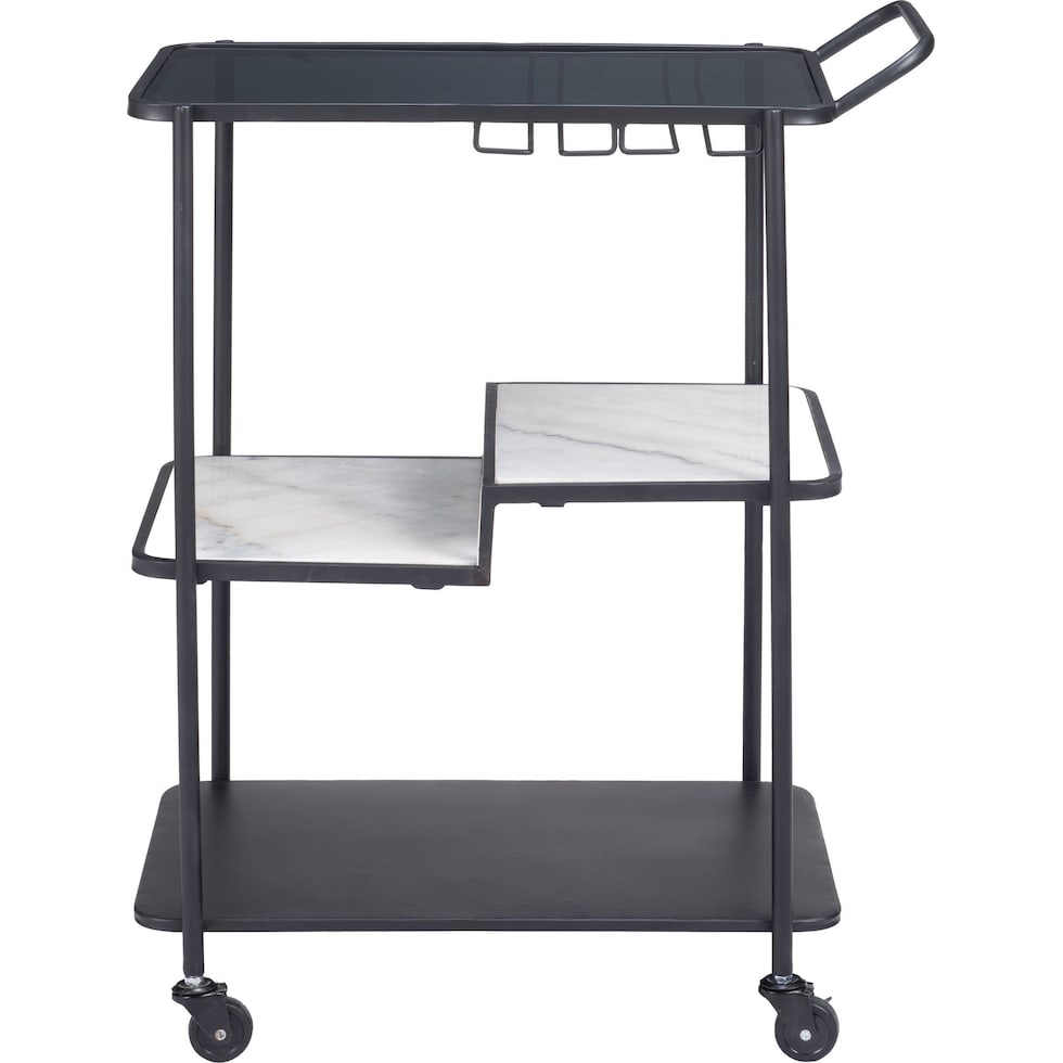 izola black bar cart   