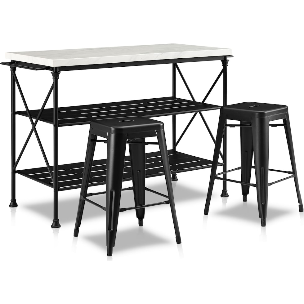 izzy black  pc counter height dining room   