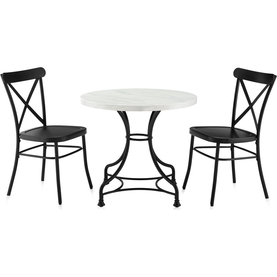 Izzy 32" Table and 2 Lex Chairs Value City Furniture