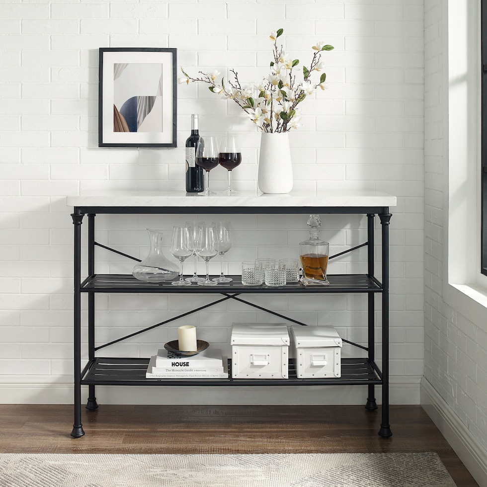 izzy black console table   