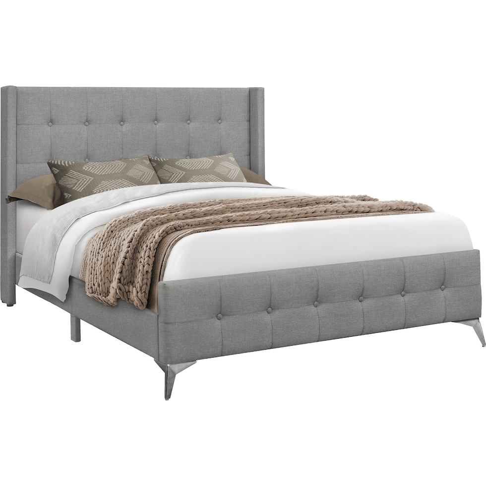 jace gray queen bed   